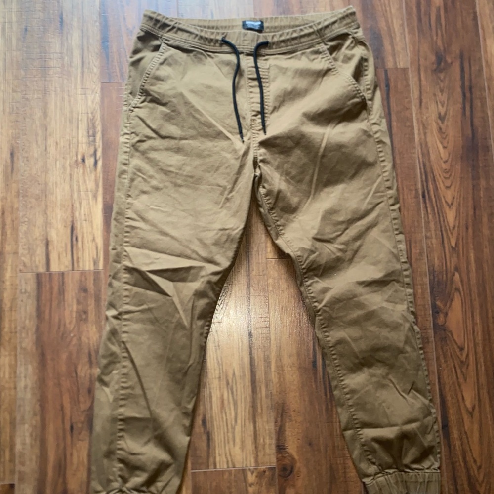 Khaki Cuffed Cargo Pants
